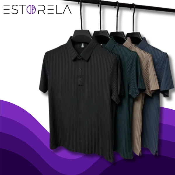 Camisa Polo Masculina Premium em Seda (Manga Curta)