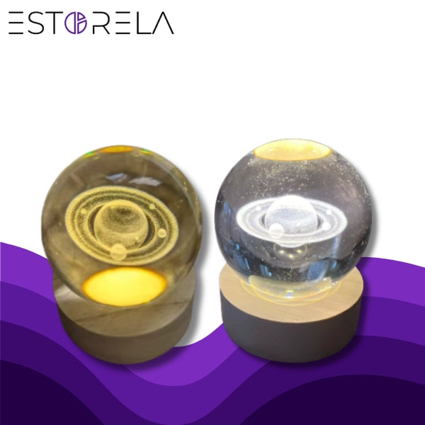 Lâmpada de cristal 3D