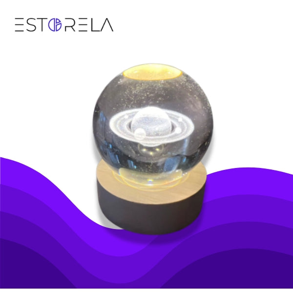 Lâmpada de cristal 3D