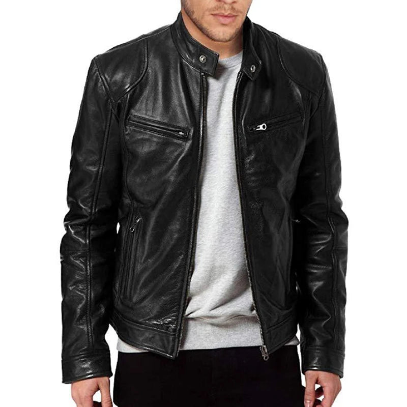 Jaqueta de Couro Masculina Man Urban