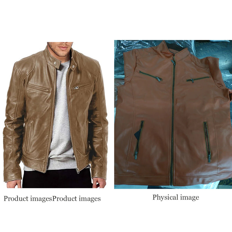 Jaqueta de Couro Masculina Man Urban