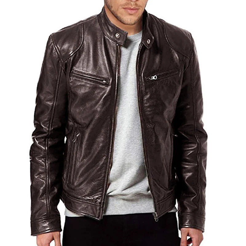 Jaqueta de Couro Masculina Man Urban